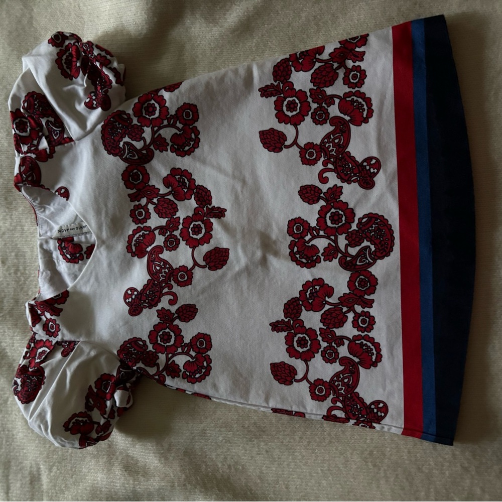 Janie and Jack Red and Blue Floral Dress